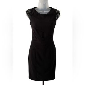 XOXO y2k Vintage Black Cocktail Dress with Embellished Sleeves